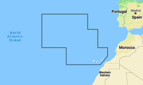 Map Of Azores And Canary Islands C-Map Local Chart Madeira, Azores And Canary Islands - Ew-Y311 - Hudson  Marine Electronics